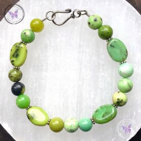 Chrysoprase Bracelet with Hook Clasp